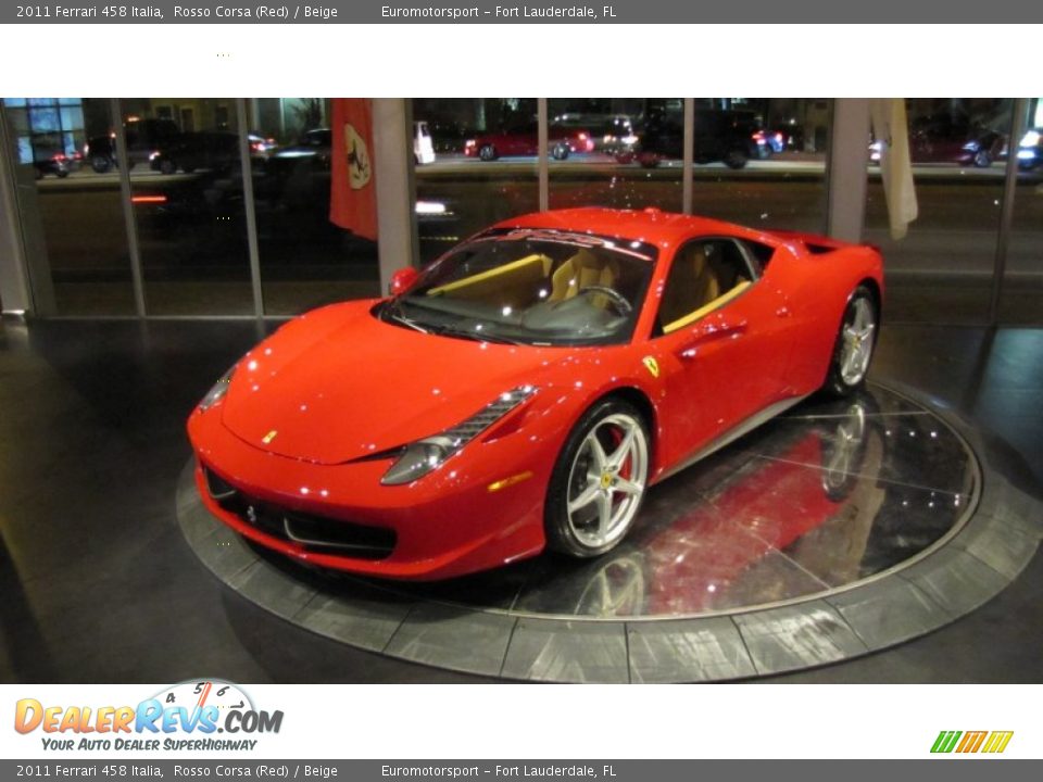 2011 Ferrari 458 Italia Rosso Corsa (Red) / Beige Photo #1