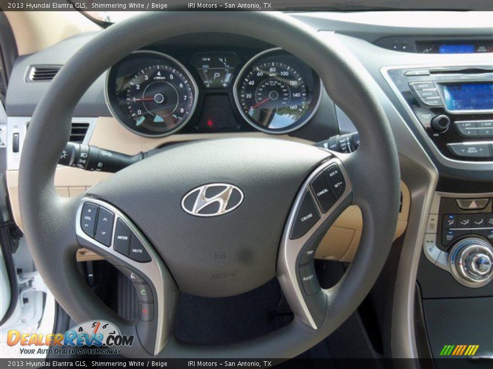 2013 Hyundai Elantra GLS Shimmering White / Beige Photo #12