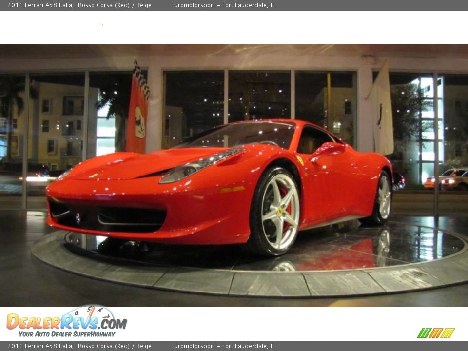 2011 Ferrari 458 Italia Rosso Corsa (Red) / Beige Photo #2