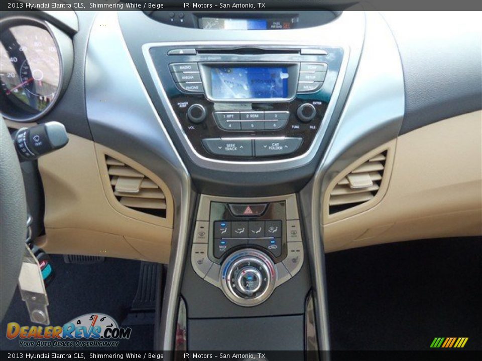 2013 Hyundai Elantra GLS Shimmering White / Beige Photo #13