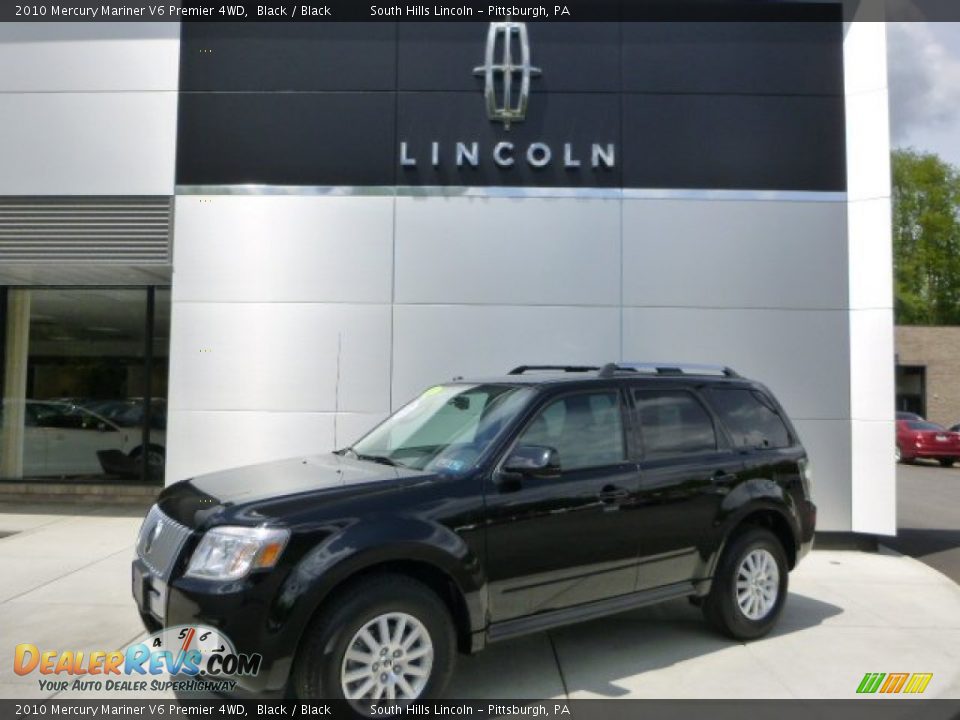 2010 Mercury Mariner V6 Premier 4WD Black / Black Photo #1