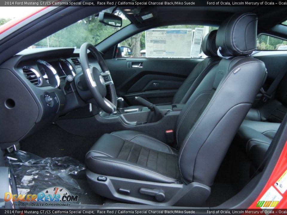California Special Charcoal Black/Miko Suede Interior - 2014 Ford Mustang GT/CS California Special Coupe Photo #6