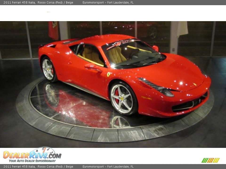 2011 Ferrari 458 Italia Rosso Corsa (Red) / Beige Photo #26