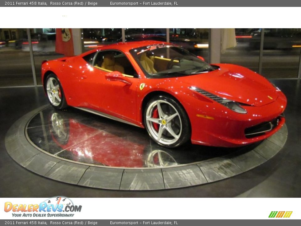 2011 Ferrari 458 Italia Rosso Corsa (Red) / Beige Photo #27