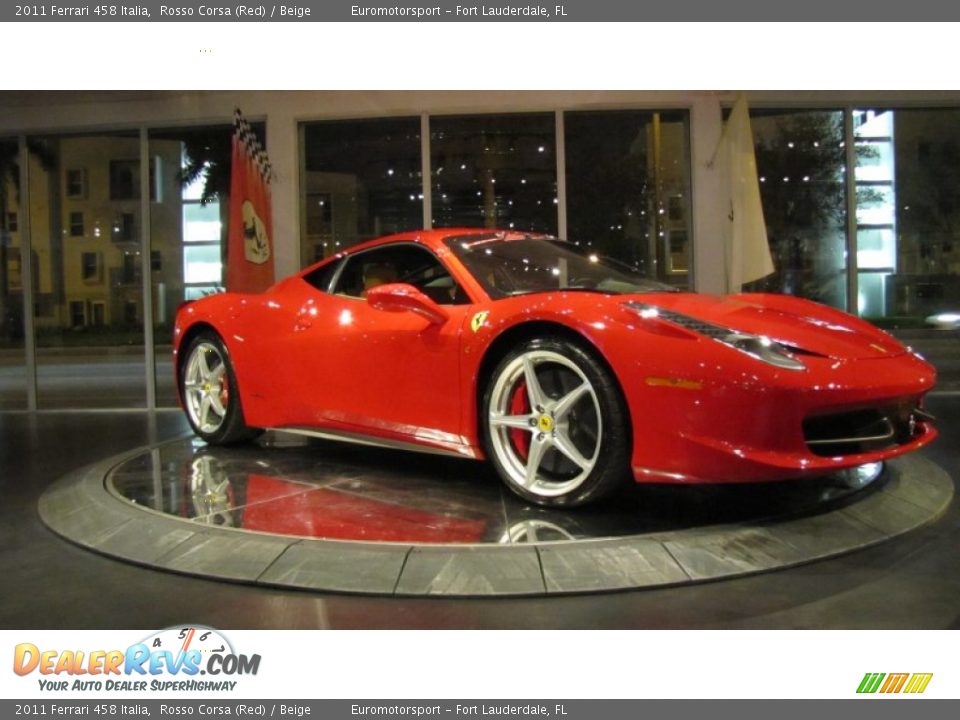 2011 Ferrari 458 Italia Rosso Corsa (Red) / Beige Photo #28