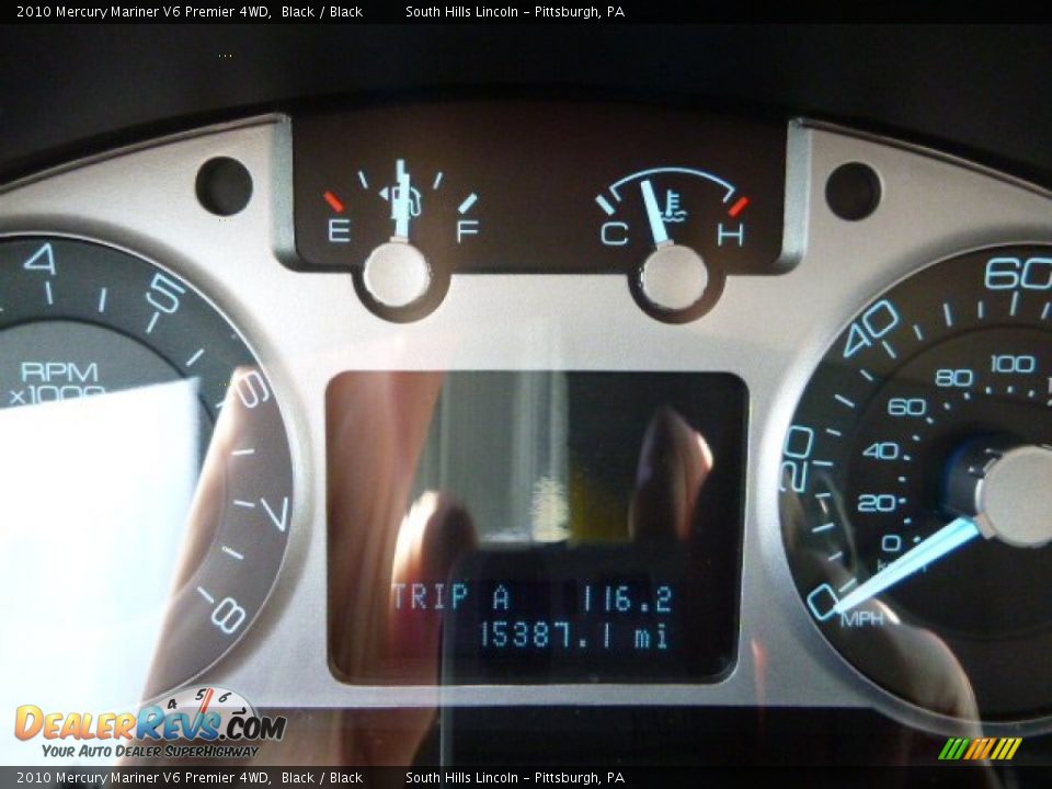 2010 Mercury Mariner V6 Premier 4WD Black / Black Photo #25