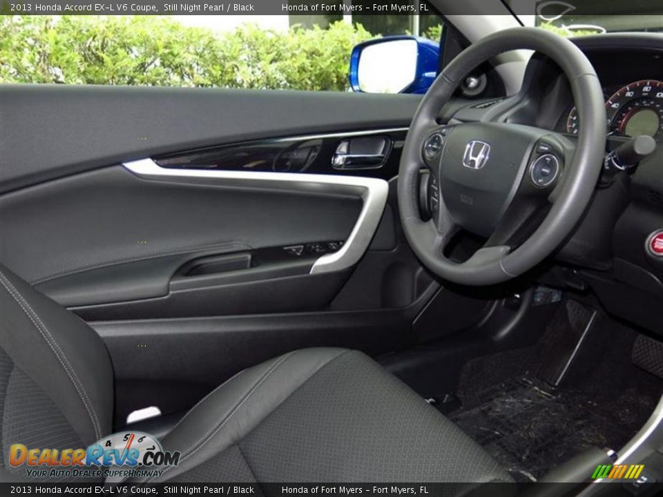 2013 Honda Accord EX-L V6 Coupe Still Night Pearl / Black Photo #6