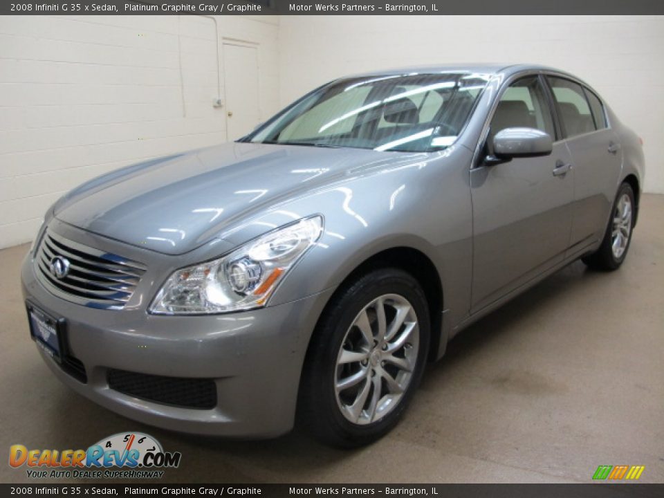 2008 Infiniti G 35 x Sedan Platinum Graphite Gray / Graphite Photo #3
