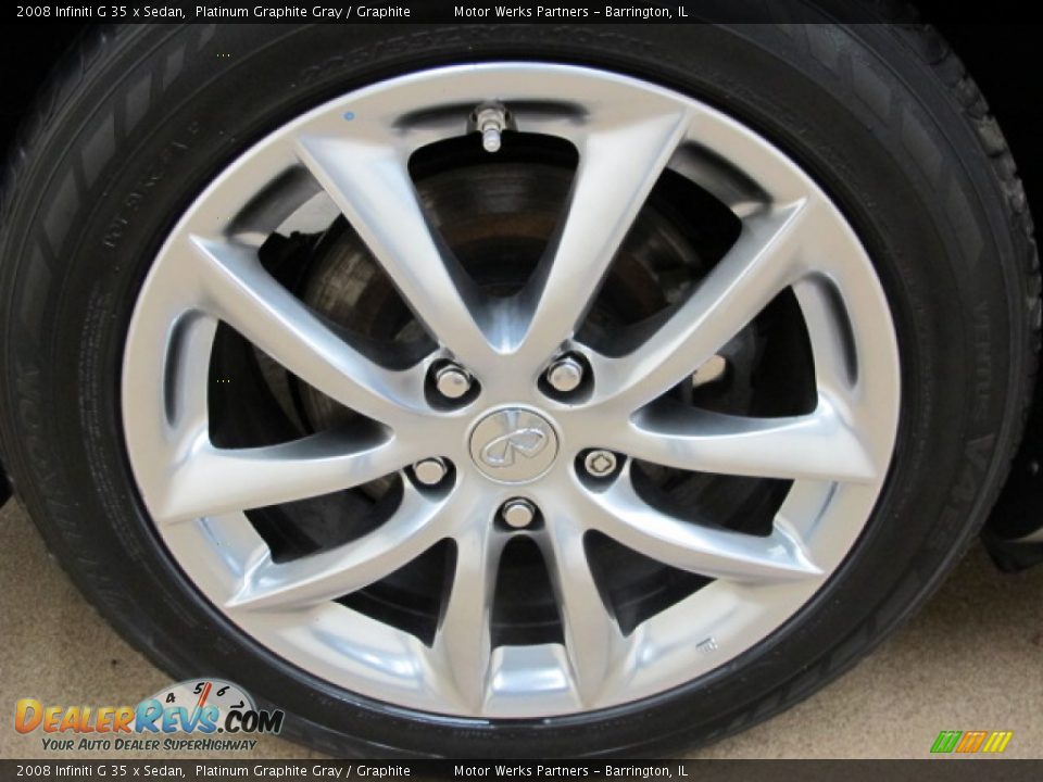 2008 Infiniti G 35 x Sedan Platinum Graphite Gray / Graphite Photo #11