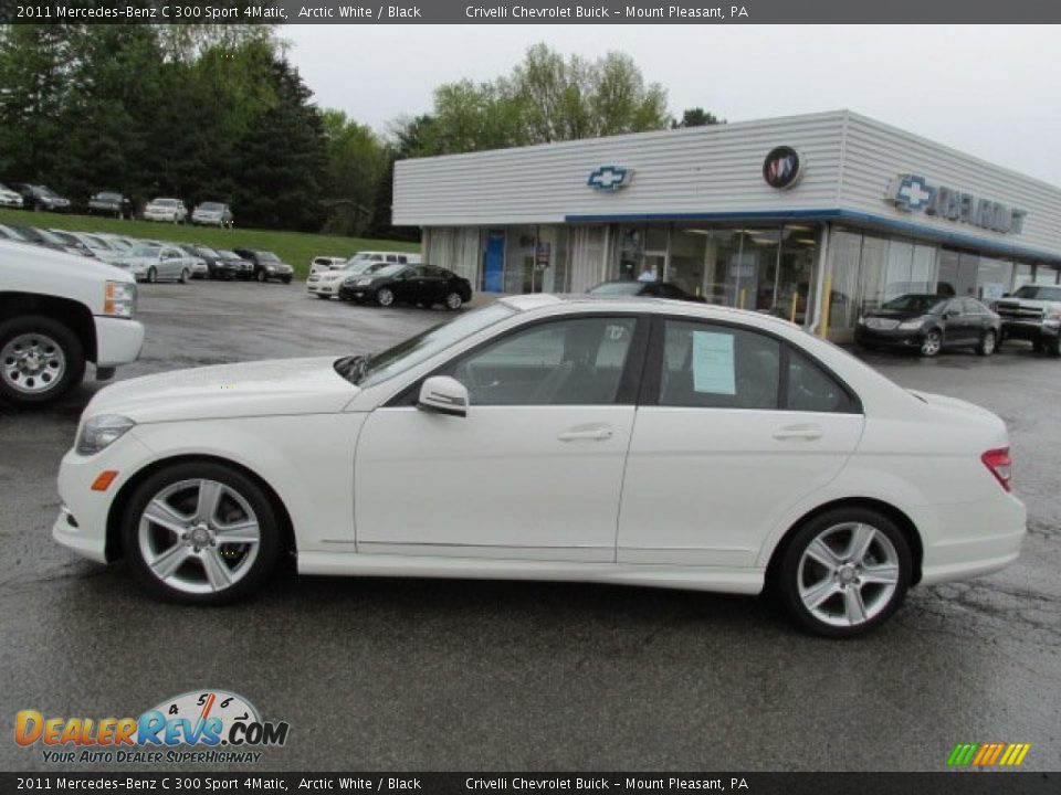 2011 Mercedes-Benz C 300 Sport 4Matic Arctic White / Black Photo #2
