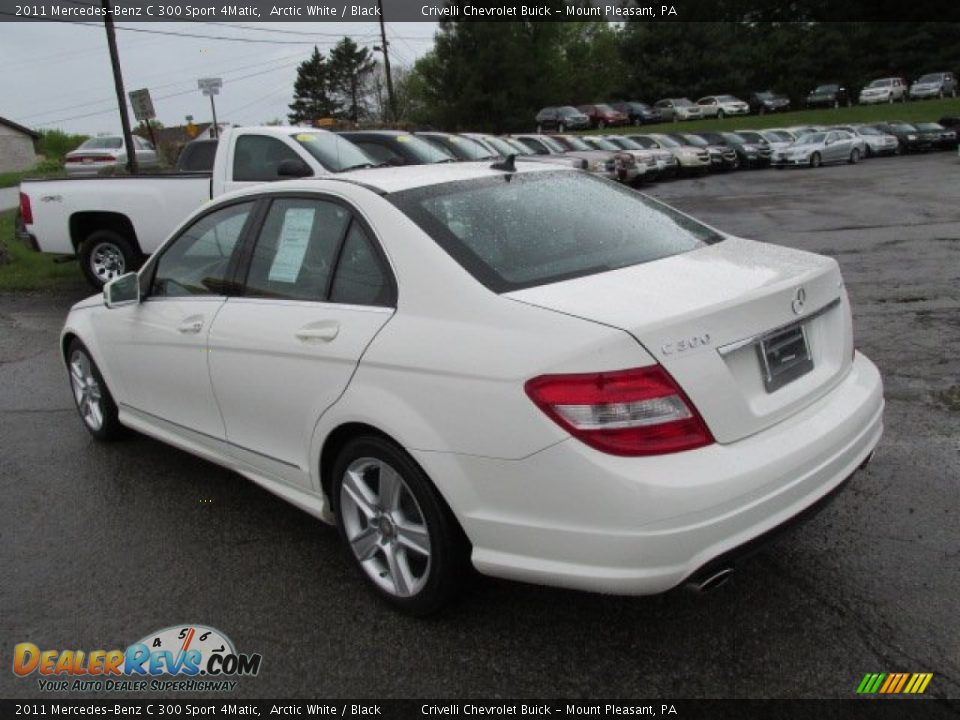 2011 Mercedes-Benz C 300 Sport 4Matic Arctic White / Black Photo #5