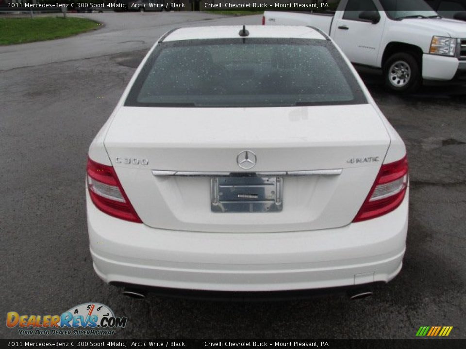 2011 Mercedes-Benz C 300 Sport 4Matic Arctic White / Black Photo #6