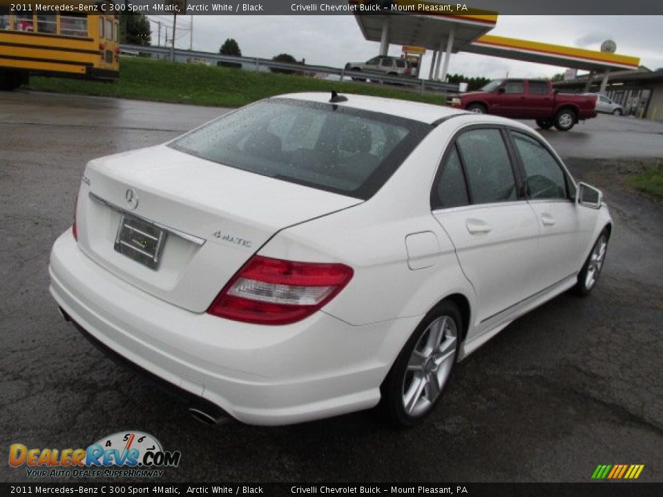 2011 Mercedes-Benz C 300 Sport 4Matic Arctic White / Black Photo #8