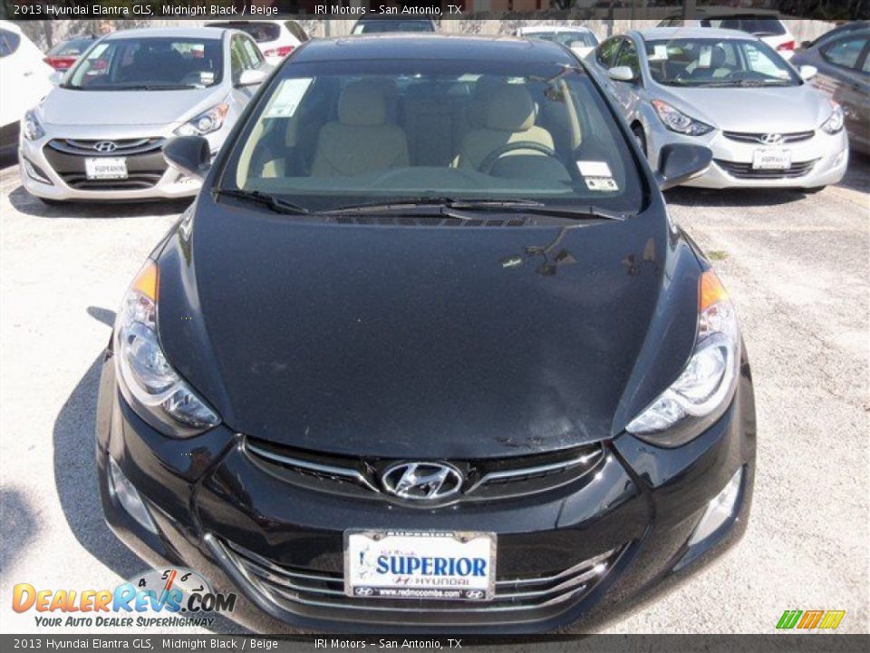 2013 Hyundai Elantra GLS Midnight Black / Beige Photo #1