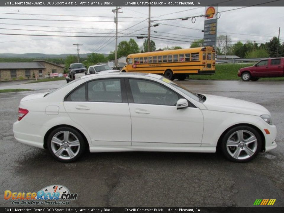 2011 Mercedes-Benz C 300 Sport 4Matic Arctic White / Black Photo #9