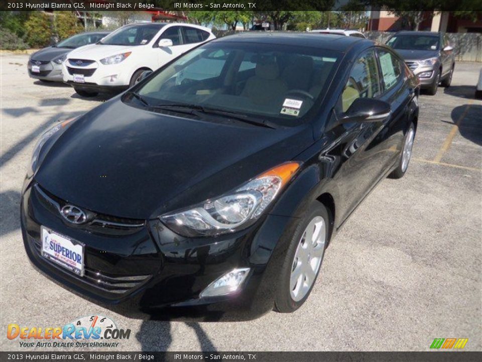 2013 Hyundai Elantra GLS Midnight Black / Beige Photo #2