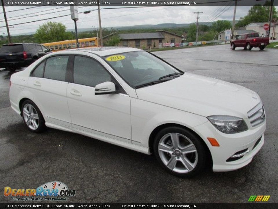 2011 Mercedes-Benz C 300 Sport 4Matic Arctic White / Black Photo #10
