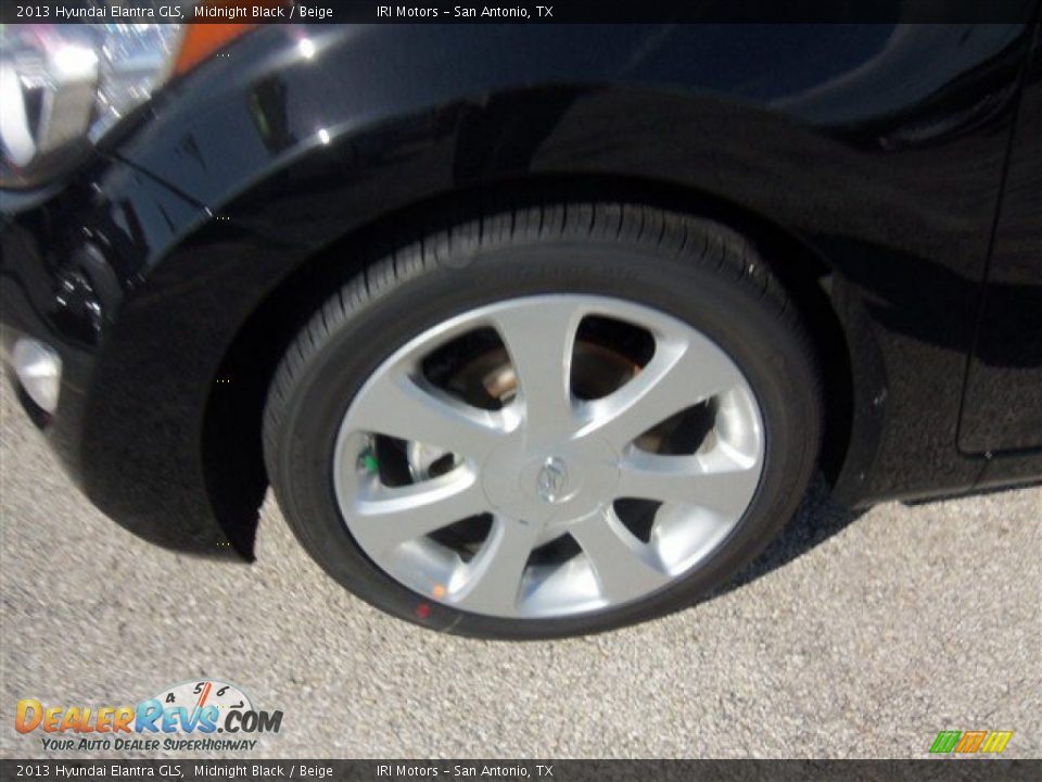 2013 Hyundai Elantra GLS Midnight Black / Beige Photo #3