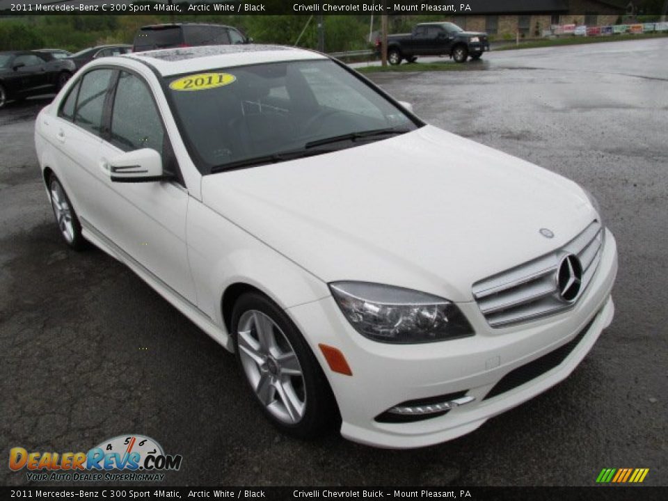 2011 Mercedes-Benz C 300 Sport 4Matic Arctic White / Black Photo #11