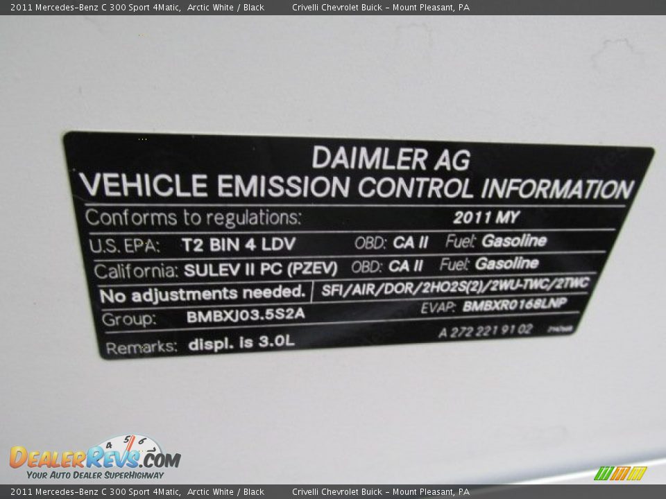 2011 Mercedes-Benz C 300 Sport 4Matic Arctic White / Black Photo #16