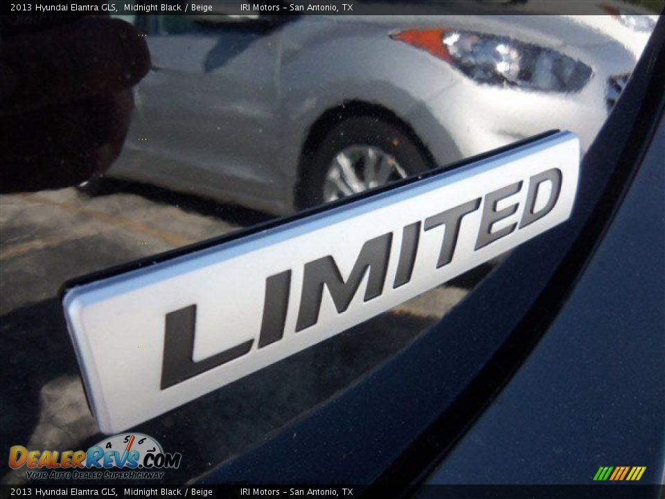 2013 Hyundai Elantra GLS Midnight Black / Beige Photo #9