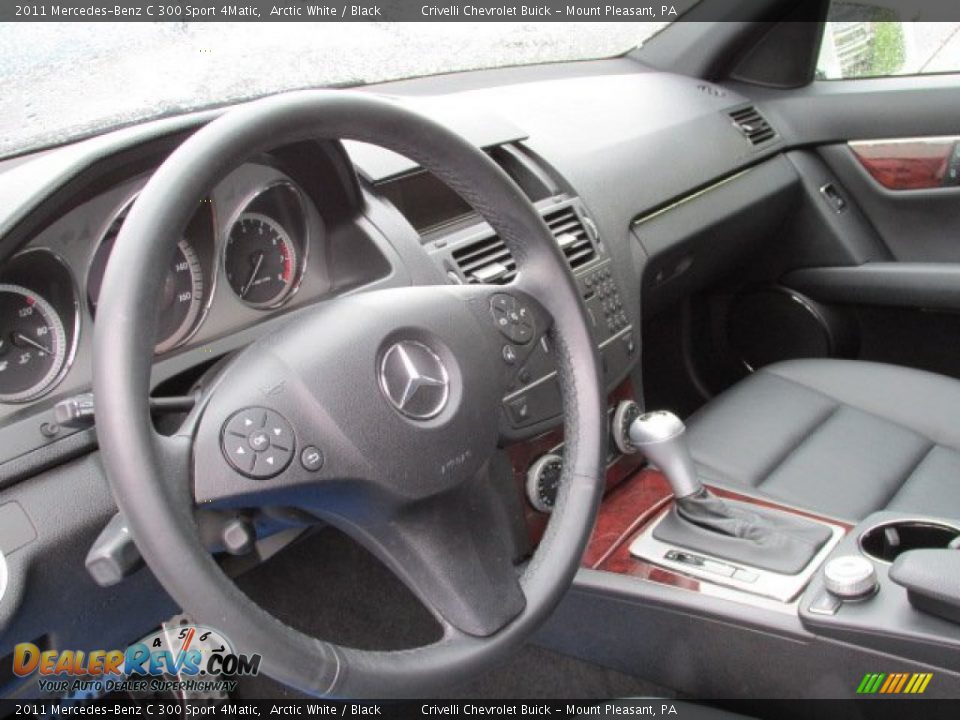 2011 Mercedes-Benz C 300 Sport 4Matic Arctic White / Black Photo #19