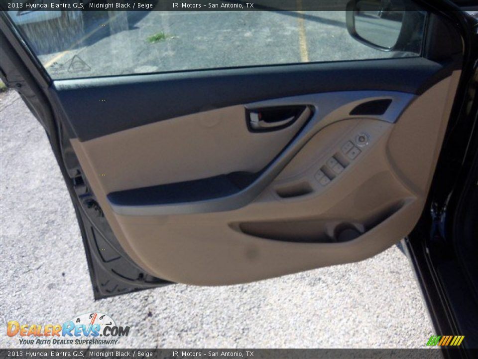 2013 Hyundai Elantra GLS Midnight Black / Beige Photo #10