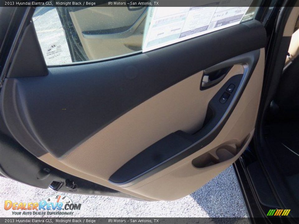 2013 Hyundai Elantra GLS Midnight Black / Beige Photo #13