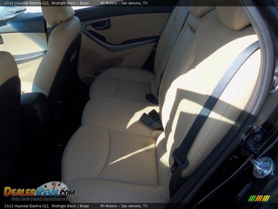 2013 Hyundai Elantra GLS Midnight Black / Beige Photo #14
