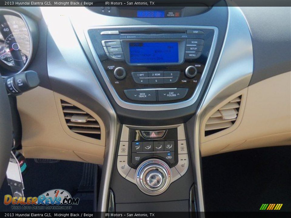 2013 Hyundai Elantra GLS Midnight Black / Beige Photo #16