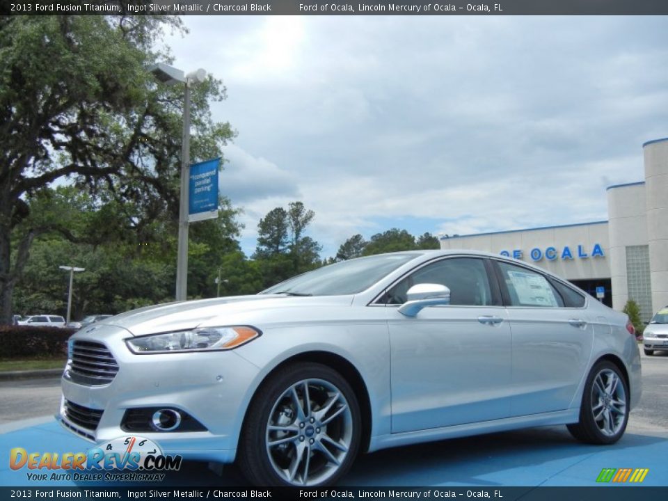 2013 Ford Fusion Titanium Ingot Silver Metallic / Charcoal Black Photo #1
