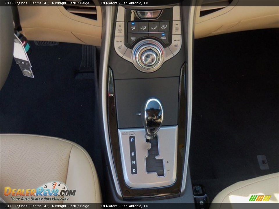 2013 Hyundai Elantra GLS Midnight Black / Beige Photo #17