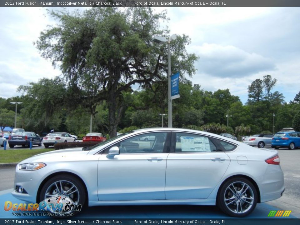 2013 Ford Fusion Titanium Ingot Silver Metallic / Charcoal Black Photo #2