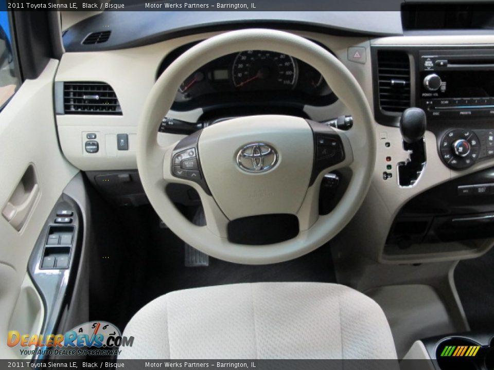 2011 Toyota Sienna LE Black / Bisque Photo #23