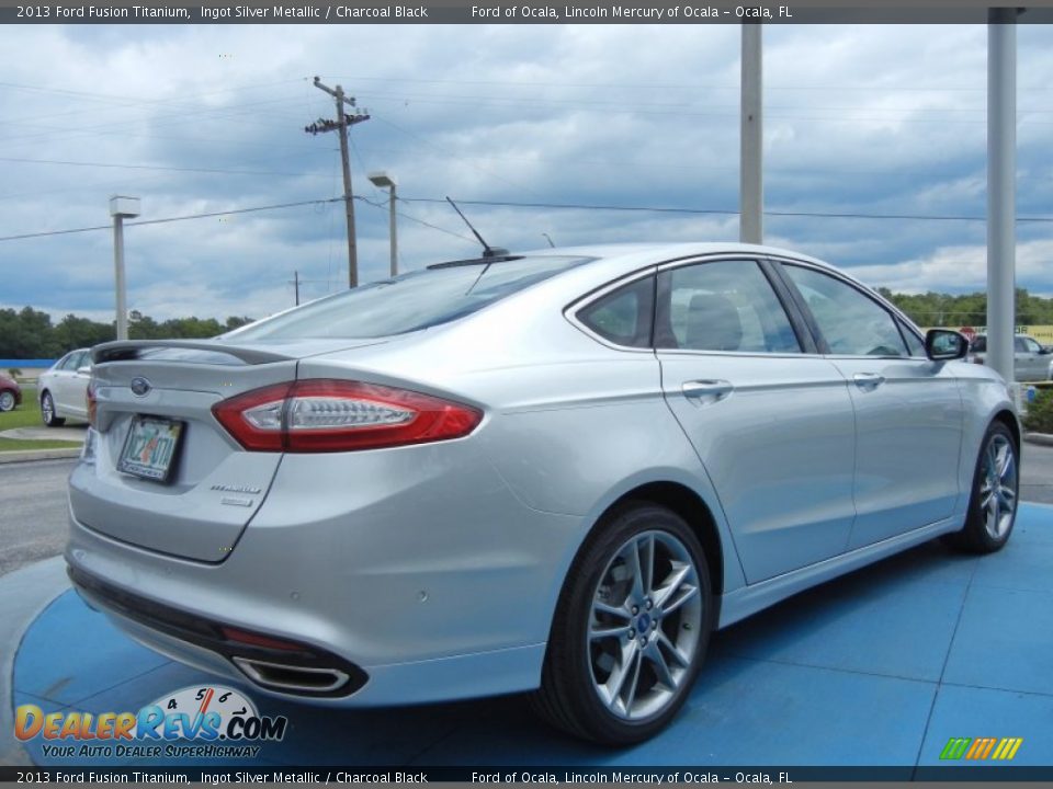 2013 Ford Fusion Titanium Ingot Silver Metallic / Charcoal Black Photo #3