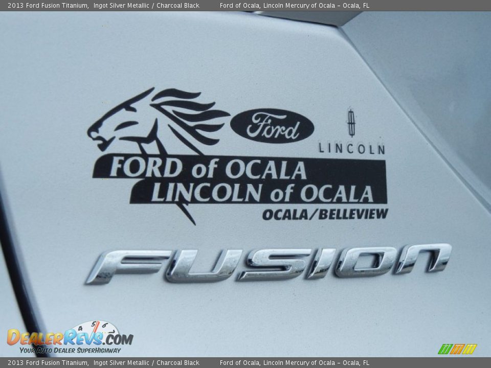 2013 Ford Fusion Titanium Ingot Silver Metallic / Charcoal Black Photo #4