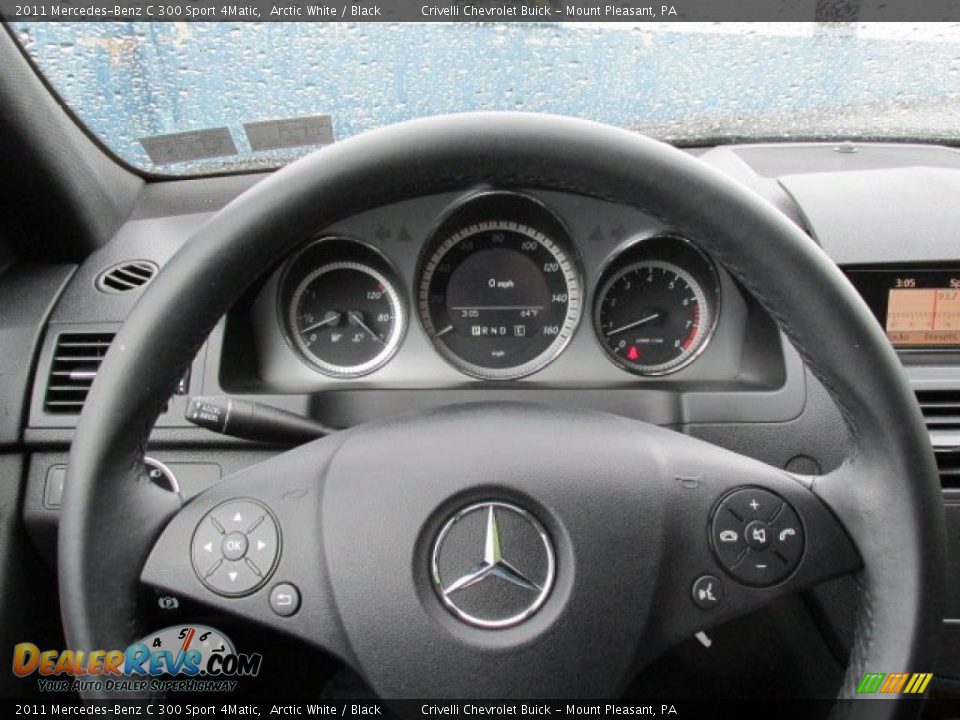 2011 Mercedes-Benz C 300 Sport 4Matic Arctic White / Black Photo #30
