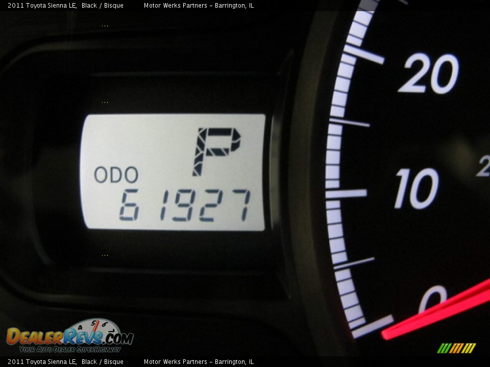 2011 Toyota Sienna LE Black / Bisque Photo #26