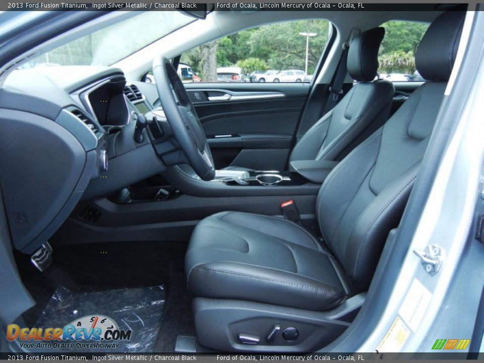 2013 Ford Fusion Titanium Ingot Silver Metallic / Charcoal Black Photo #6