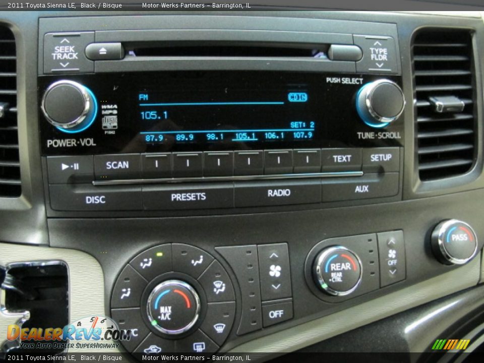 2011 Toyota Sienna LE Black / Bisque Photo #27