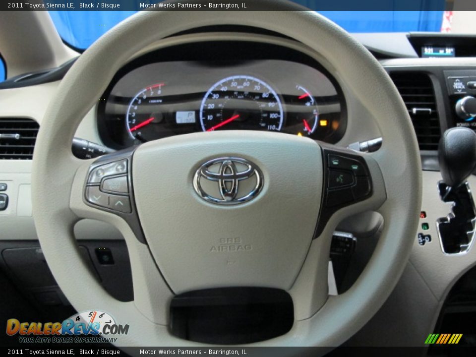 2011 Toyota Sienna LE Black / Bisque Photo #31