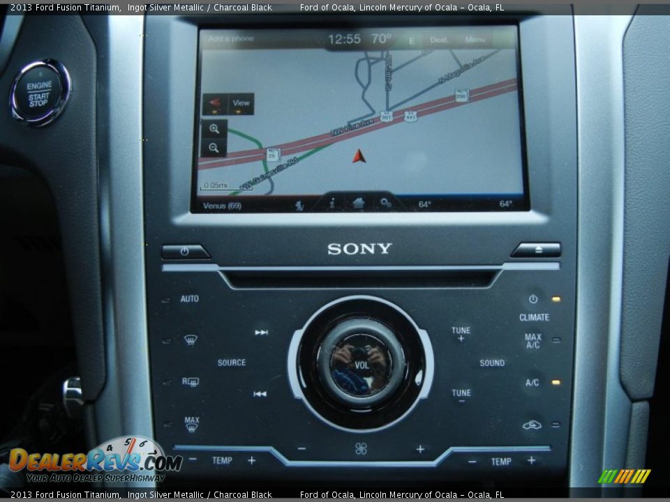 2013 Ford Fusion Titanium Ingot Silver Metallic / Charcoal Black Photo #10