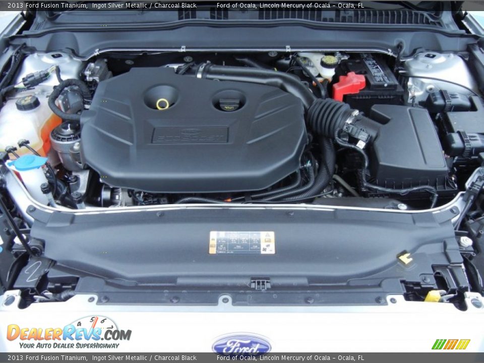 2013 Ford Fusion Titanium Ingot Silver Metallic / Charcoal Black Photo #11