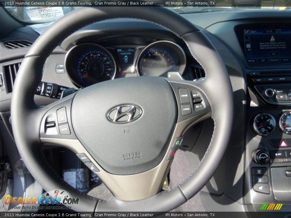 2013 Hyundai Genesis Coupe 3.8 Grand Touring Gran Premio Gray / Black Leather Photo #13