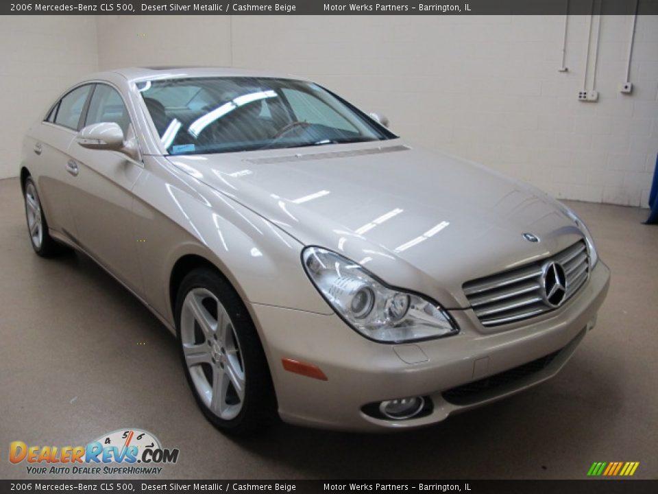 2006 Mercedes-Benz CLS 500 Desert Silver Metallic / Cashmere Beige Photo #1