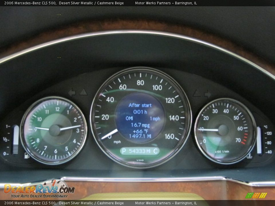 2006 Mercedes-Benz CLS 500 Desert Silver Metallic / Cashmere Beige Photo #25