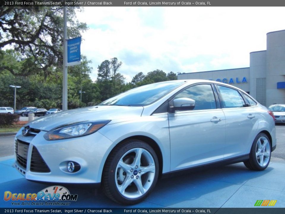 2013 Ford Focus Titanium Sedan Ingot Silver / Charcoal Black Photo #1