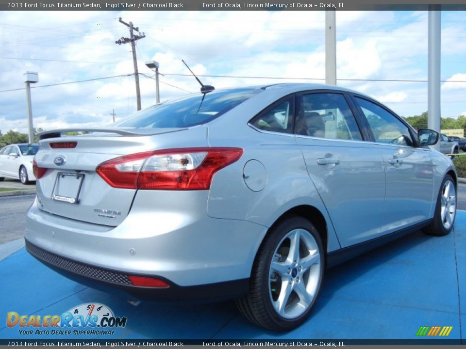 2013 Ford Focus Titanium Sedan Ingot Silver / Charcoal Black Photo #3