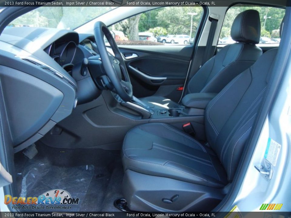 2013 Ford Focus Titanium Sedan Ingot Silver / Charcoal Black Photo #6