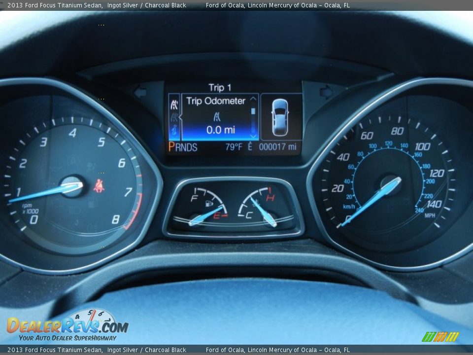 2013 Ford Focus Titanium Sedan Ingot Silver / Charcoal Black Photo #9